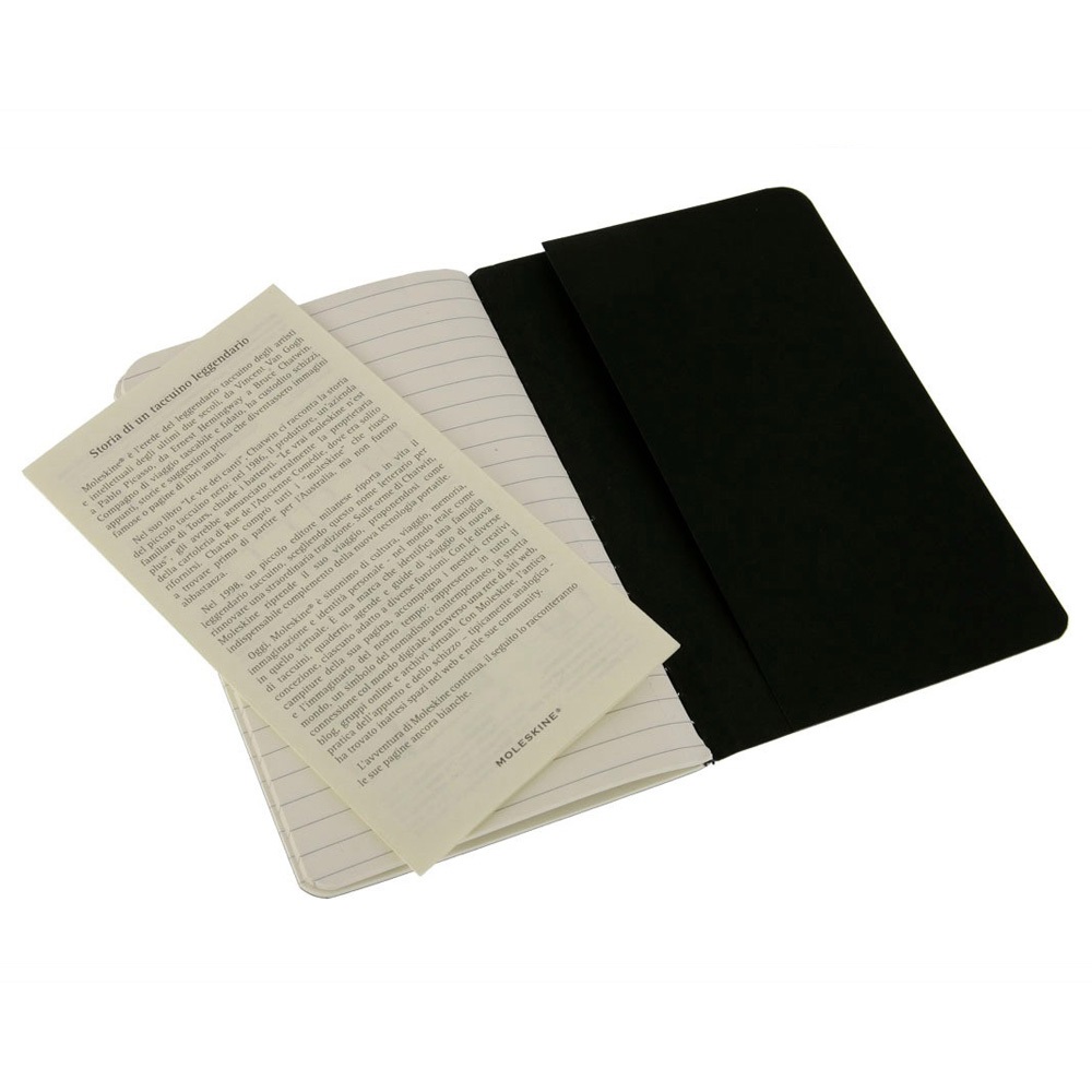 per ongeluk ontsnapping uit de gevangenis Gehoorzaamheid Moleskine Cahiers Journal Pocket Notebook Ruled black - De Groen BV