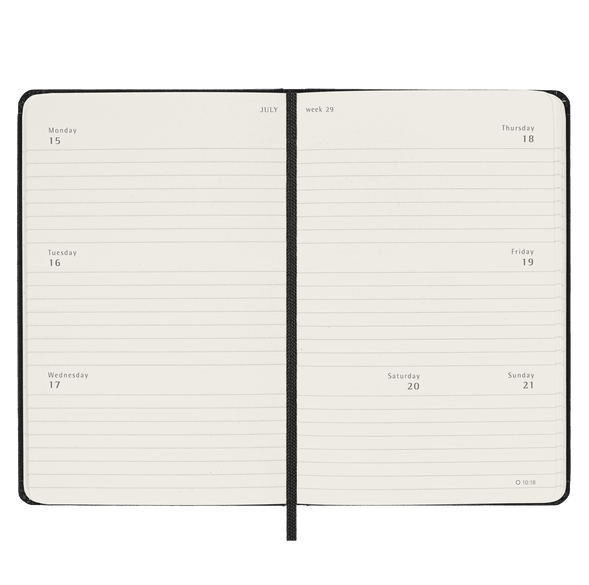 Pocket Weekly Horizontal Diary Planner hardcover Black De Groen BV