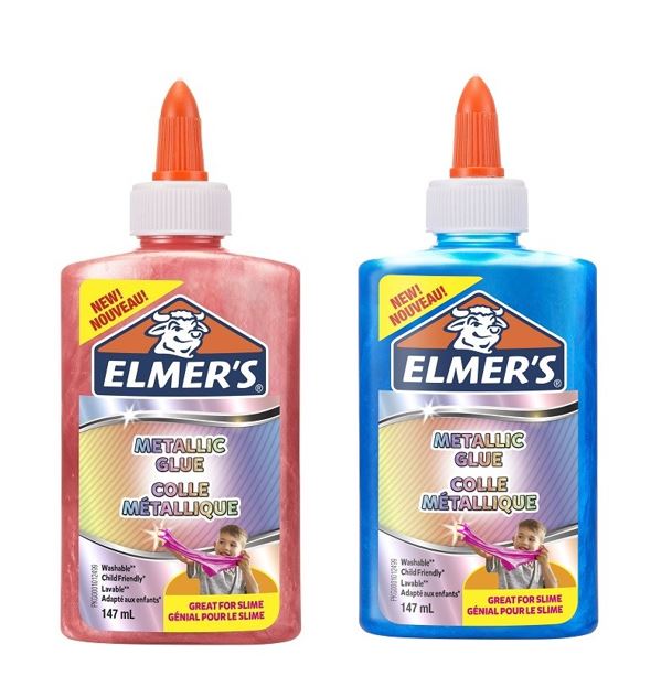 ELMER'S Kit de fabrication de Slime métallique, 2 flacons de colle
