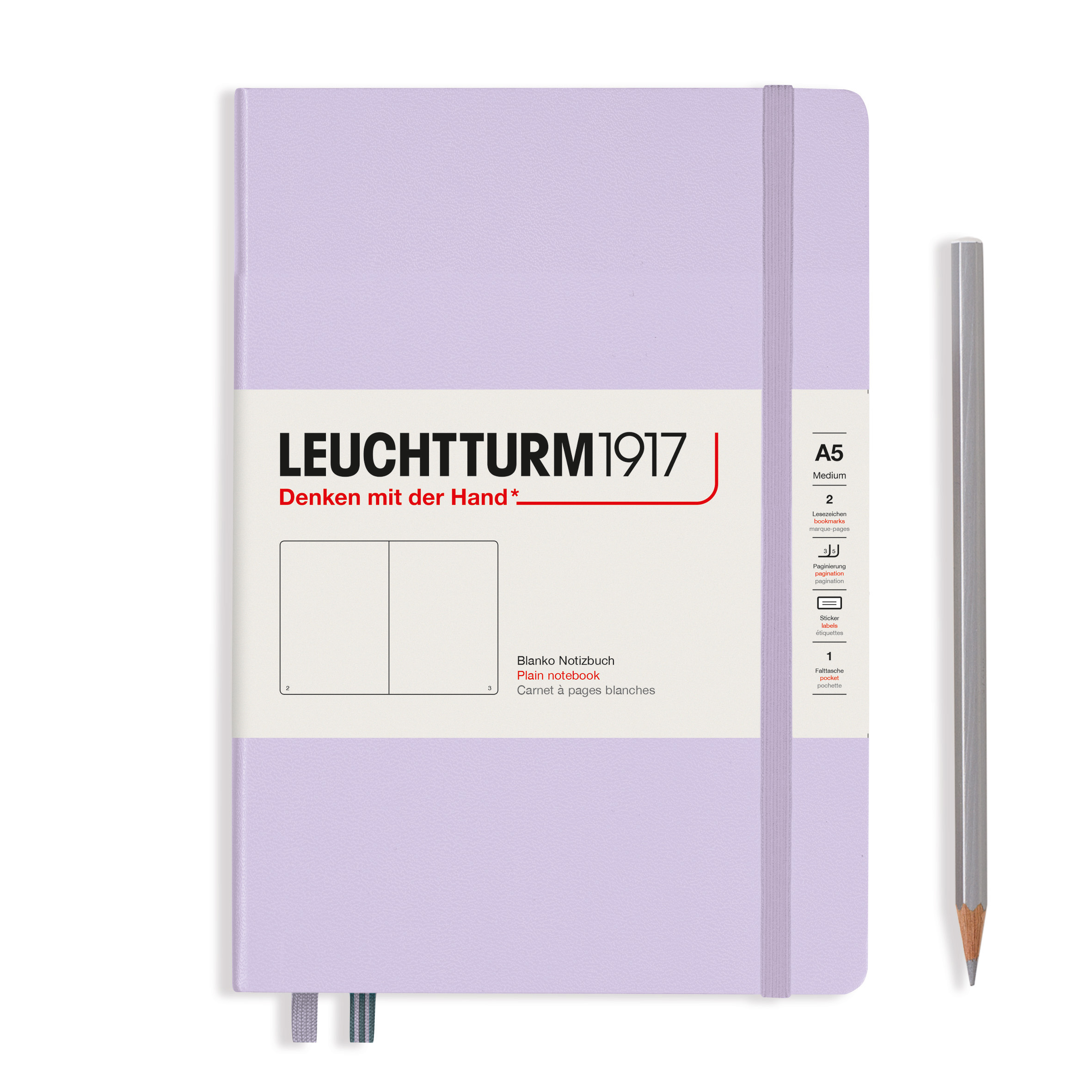 Compatibel met biologie succes Leuchtturm1917 A5 Medium Notitieboek blanco Lilac - De Groen BV