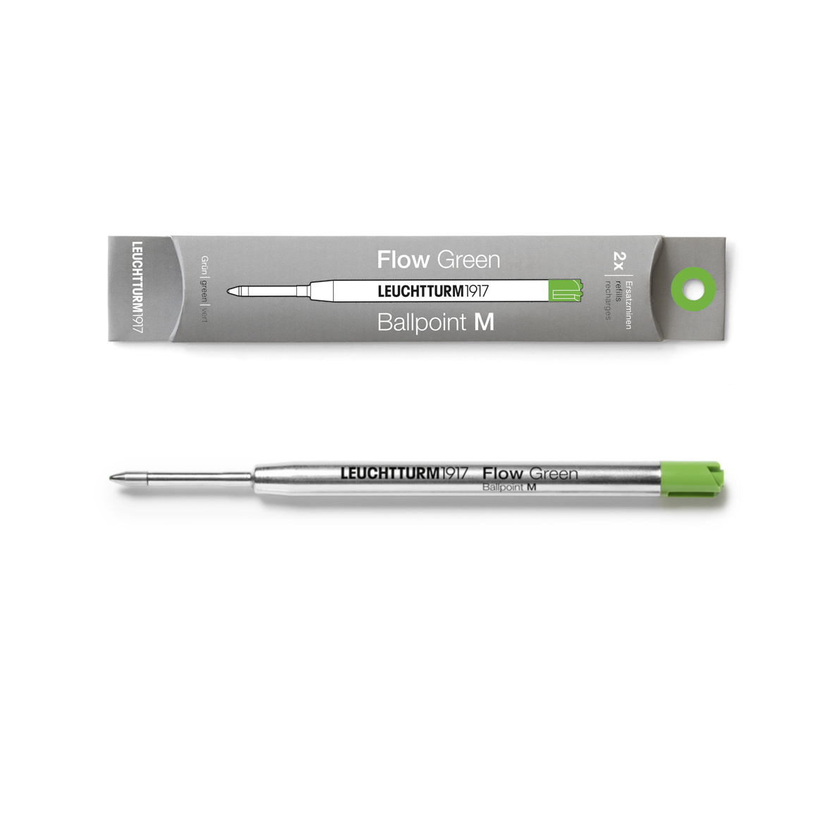 Leuchtturm1917 refill-m-for-drehgriffel-nr-1-green-pack-of-2-ballpoint