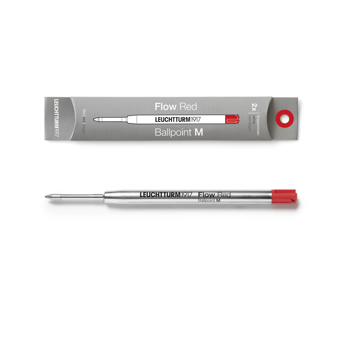Leuchtturm1917 refill-m-for-drehgriffel-nr-1-red pack-of-2-ballpoint