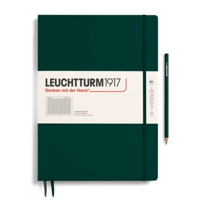 Leuchtturm1917-master-slim-a4-hardcover-forest-green-squared