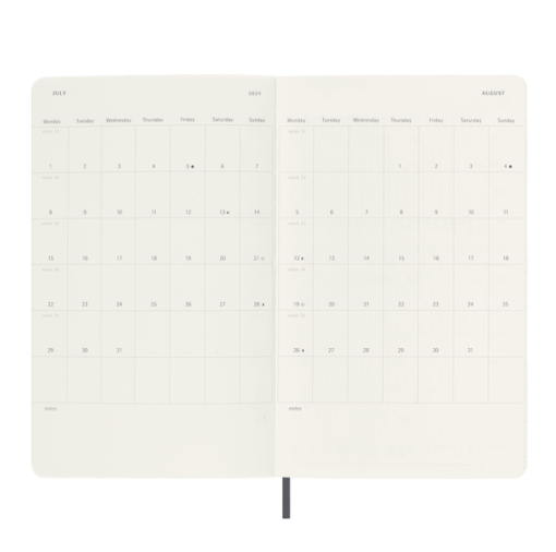 Moleskine Large Weekly Notebook Diary/Planner 18 maands 2024/2025