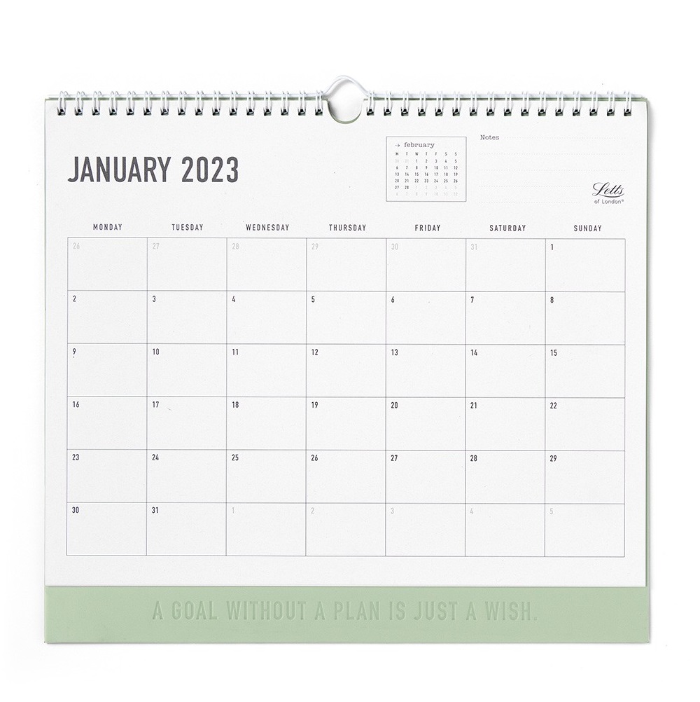 Letts of London Conscious Monthcalendar Sage De Groen BV