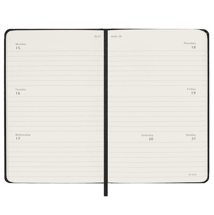 Moleskine Weekly Horizontal Diary / Planner 2024 Pocket Horizontal