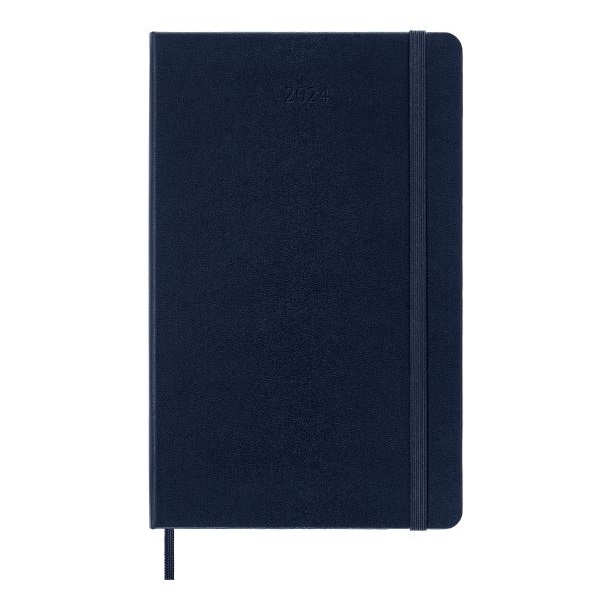 Moleskine Daily Diary / PLanner 2024 Hardcover Pocket Sapphire Blue