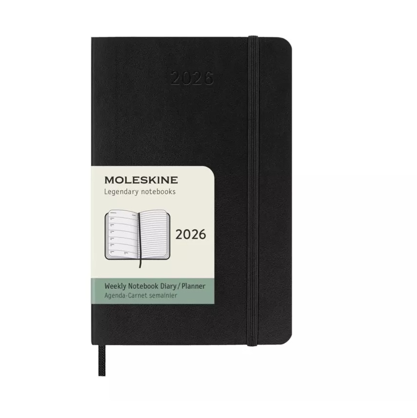 Moleskine-2026-Weekly Planner -Notebook-Softcover-Pocket-Black