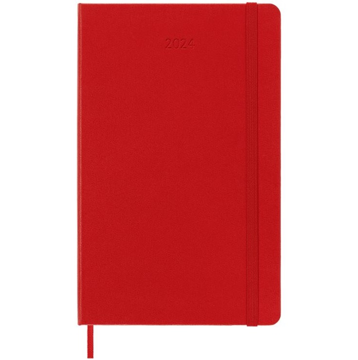 Moleskine Daily Planner 2024 Hardcover Large Scarlet Red De Groen BV