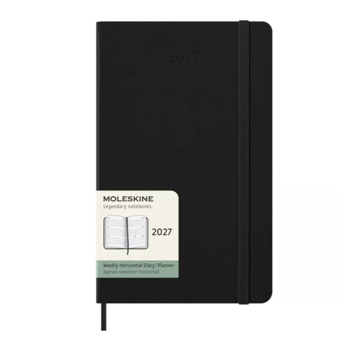 Moleskine Large 2027 Week horizontal hardcover Black