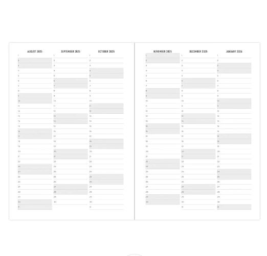 Letts of London A5 Raw week to view 2025-2026 3