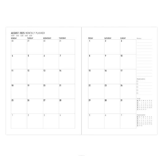 Letts of London A5 Raw week to view 2025-2026 4