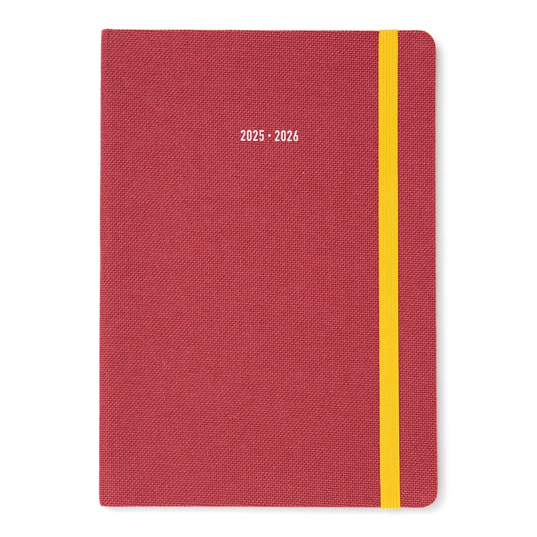 Letts of London A5 Raw week to view 2025-2026 berry