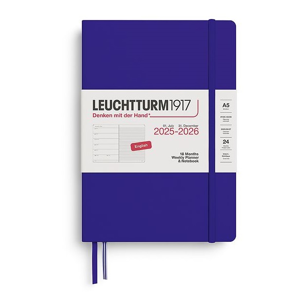 Leuchtturm1917 weekly-planner-notebook-medium-a5-2026-18-months-ink