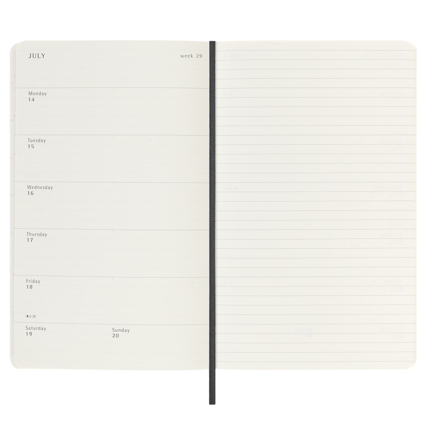 Moleskine Large weekly planner soft 2025-26 black 3