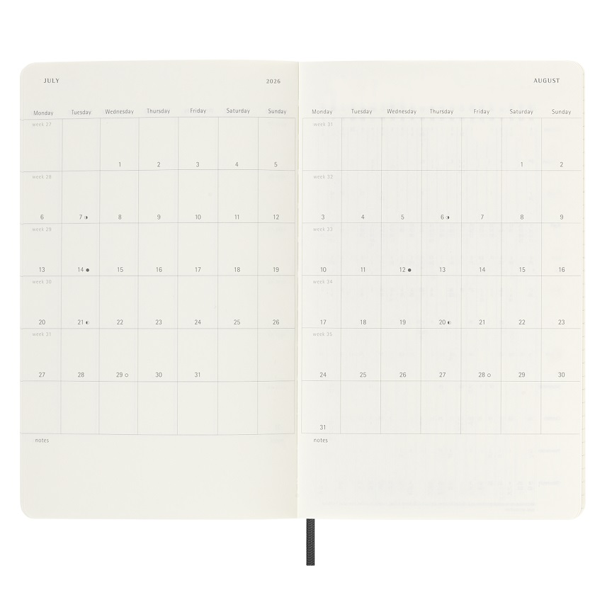 Moleskine Large weekly planner soft 2025-26 black 4