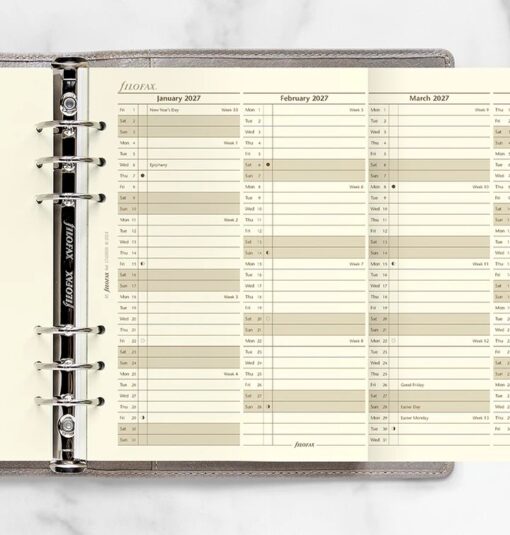 Filofax A5 2027 Year planner verticaal cotton cream - De Groen BV