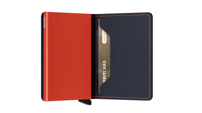 secrid_slimwallet_matte_night_blue_orange_semi_open