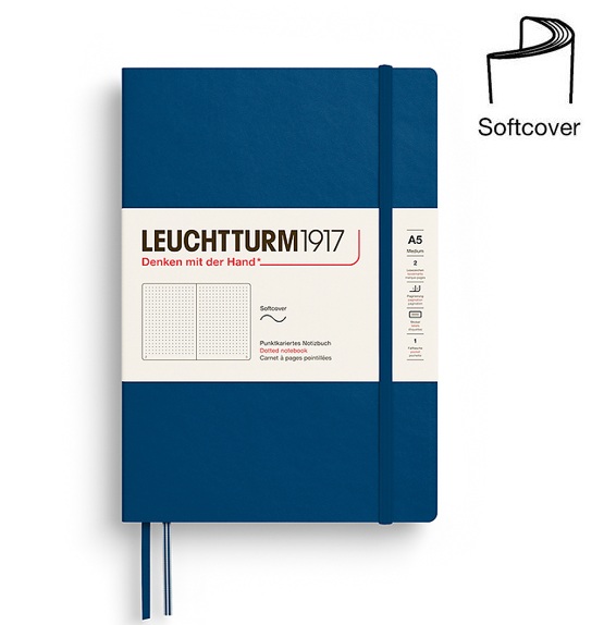 Leuchtturm1917-notebook-medium-a5-softcover-indigo dotted