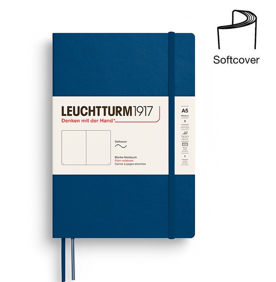 Leuchtturm1917-notebook-medium-a5-softcover-indigo plain