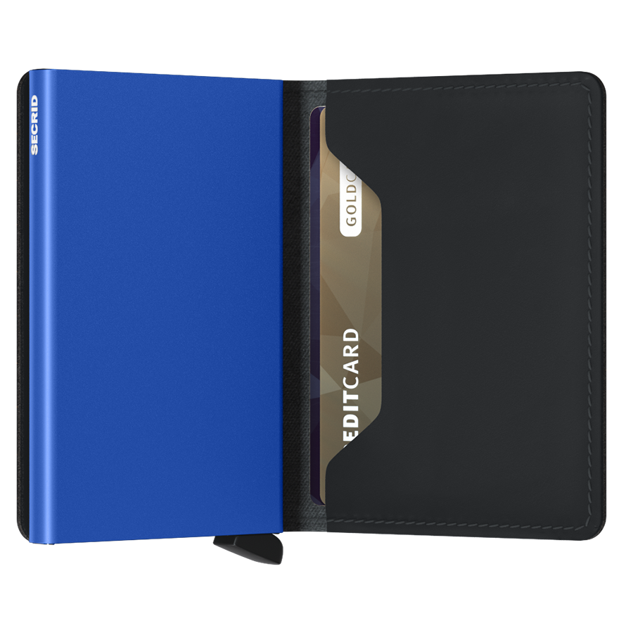 Secrid Miniwallet Matte Black&Blue 3 Secrid Miniwallet Matte Black&Blue 3