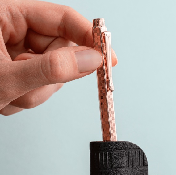 Caran d'Ache Damier Ecridor Collection Rose Gold balpen set 7