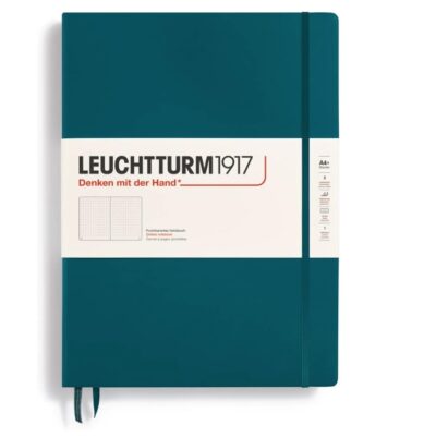 Leuchtturm1917-master-classic-a4-hardcover-pacific green-dotted