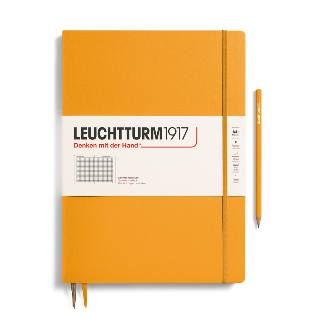 Leuchtturm1917-master-slim-a4-hardcover-rising sun squared-geruit