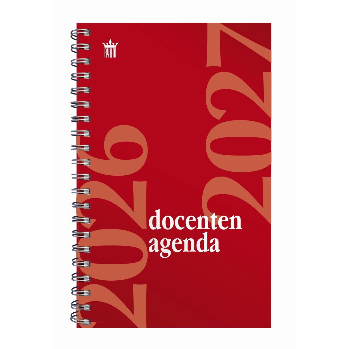 Ryam 2026-2027 Docenten-agenda met spiraal rood