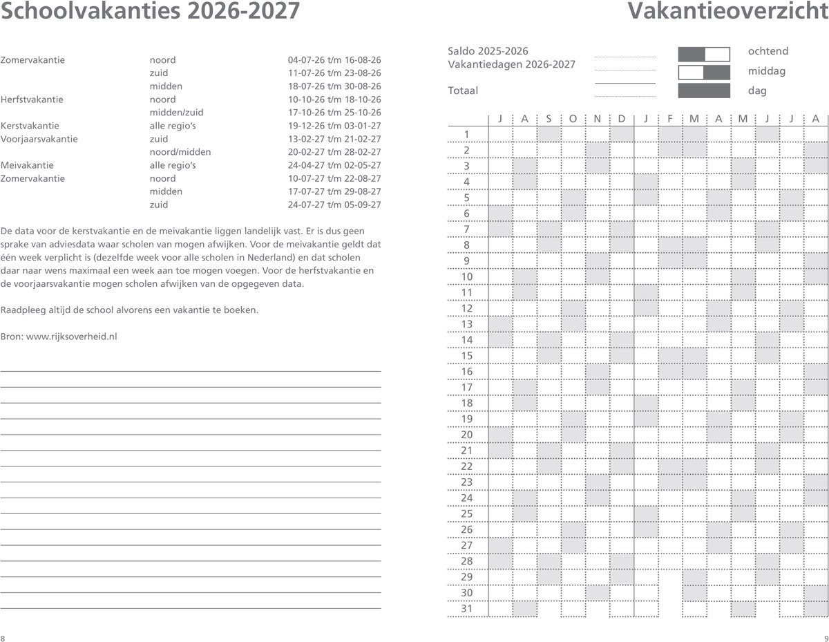 Ryam 2026-2027 Docentenagenda 4