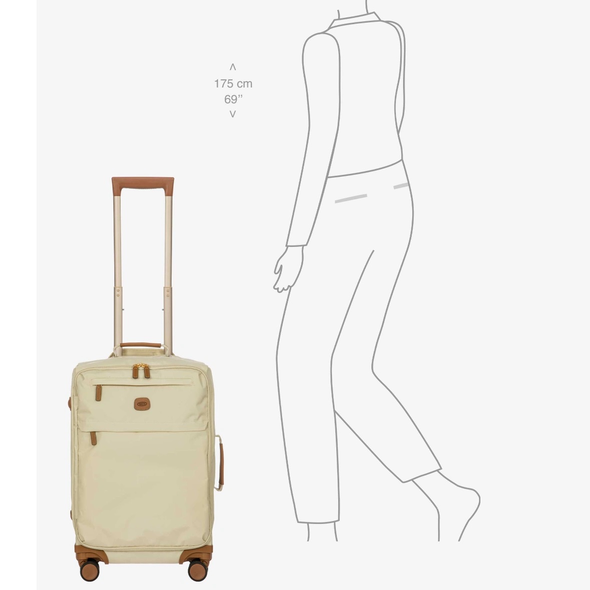 Bric's BXL58117 Recycled trolley carry-on 55cm beige 2