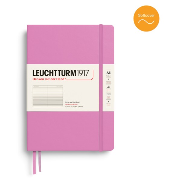 Leuchtturm1917 A5 Medium Notitieboek Softcover ruled Bubblegum