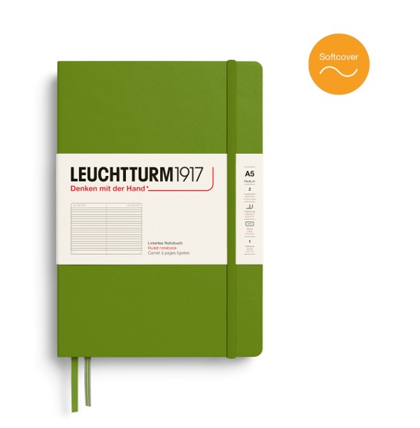 Leuchtturm1917 A5 Medium Notitieboek Softcover ruled Moss